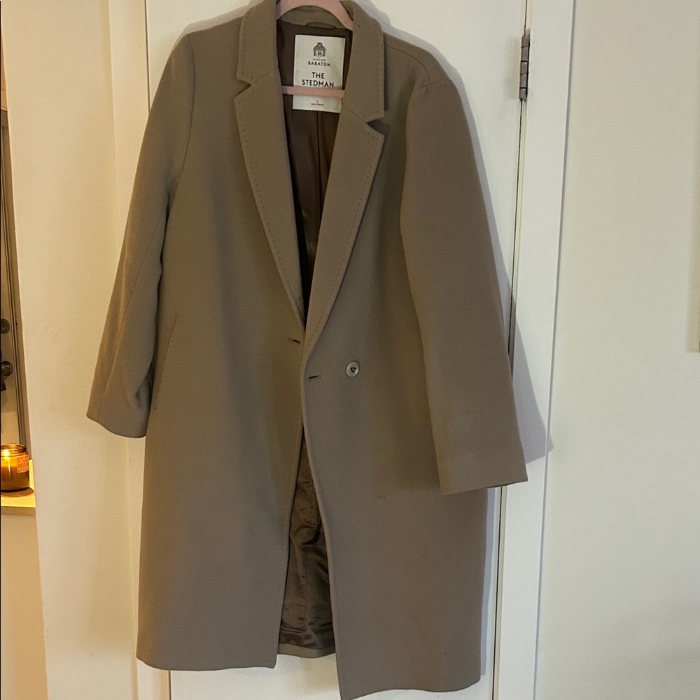 Babaton Aritzia taupe Stedman wool peacoat